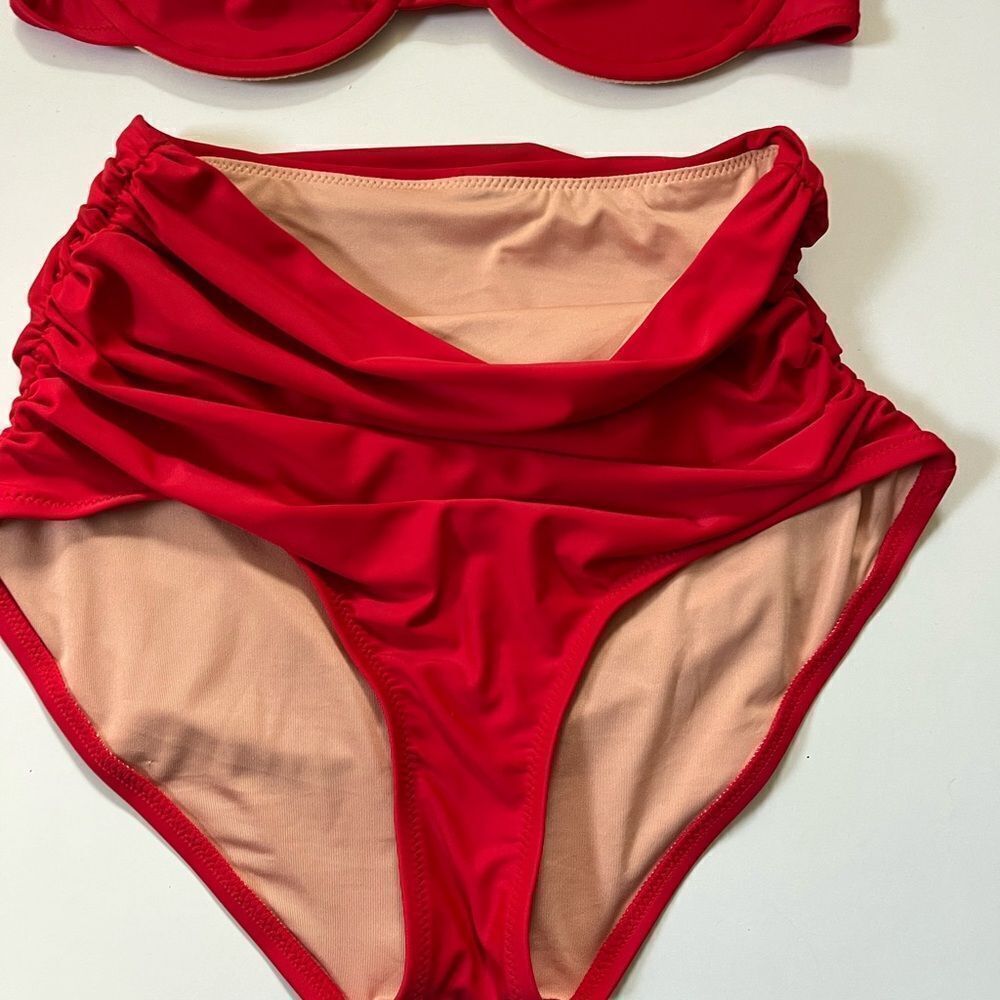 J.Crew Red Bikini 34C/M - Picture 8 of 16